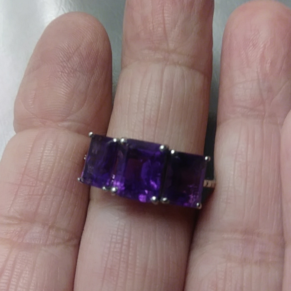 Amethyst ring.
